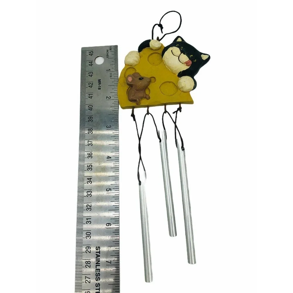 2 1997 Ceramic Cat Windcatchers Porch Figi Graphic